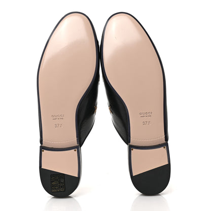 Gucci Goatskin Bee Star Embroidered Womens Princetown Slippers 37.5 Black 5 of 8