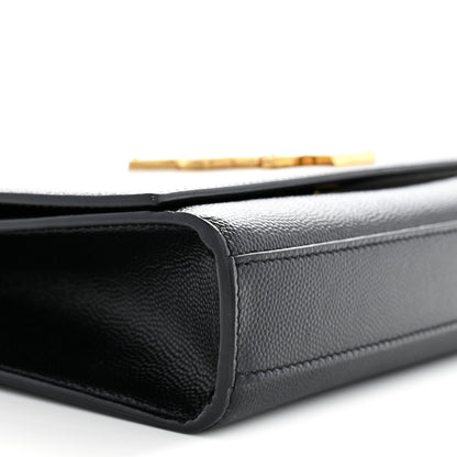 Saint Laurent Grain De Poudre Small Monogram Kate Satchel Black 9 of 11