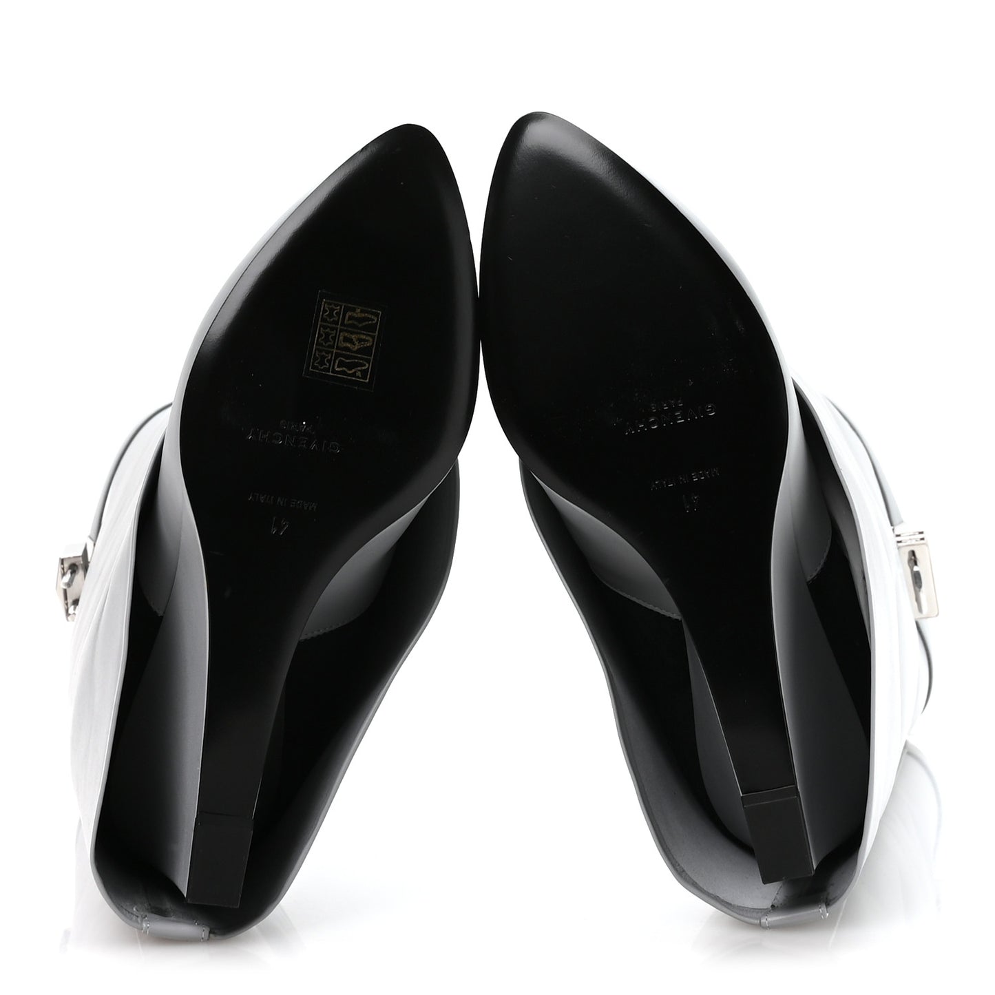 Calfskin Shark Lock Pant Boots 41 Light Grey