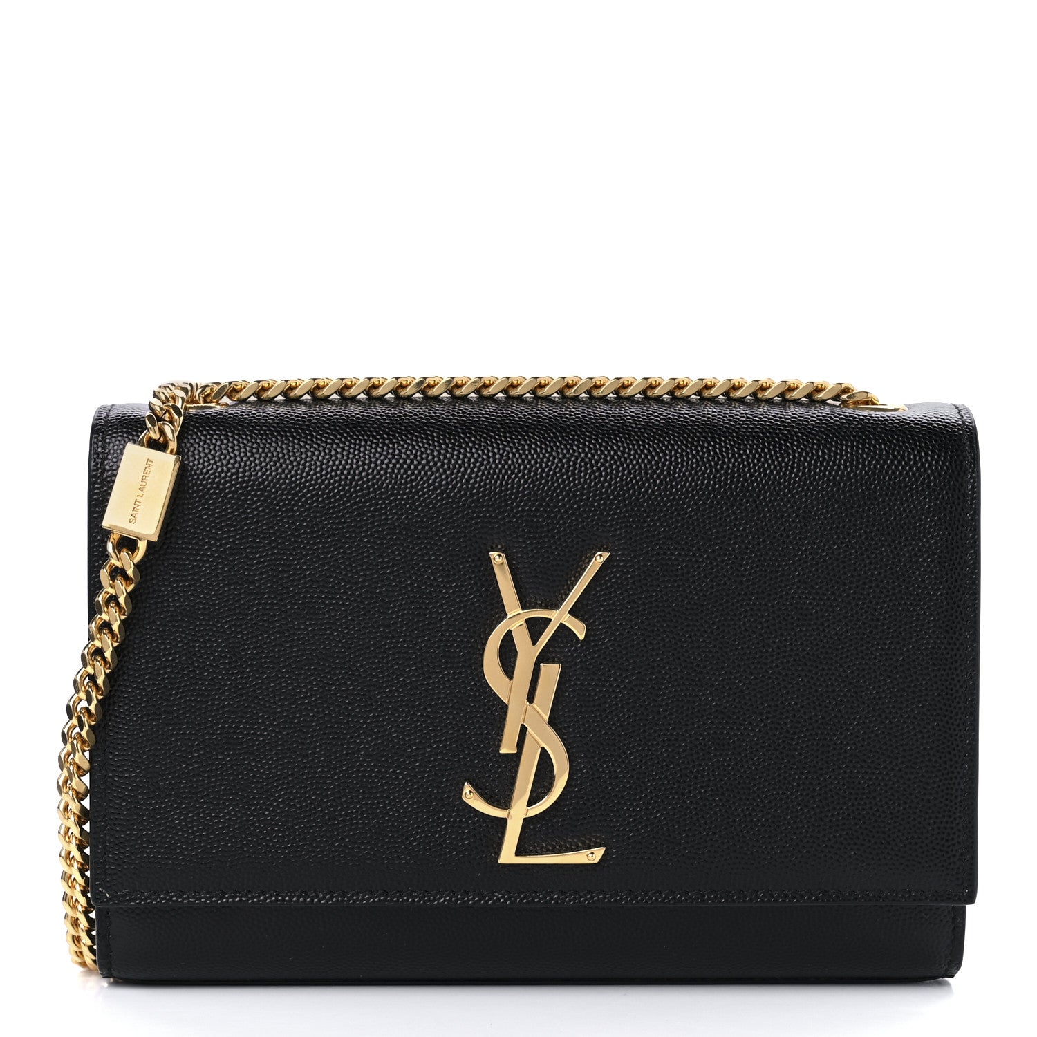 Saint Laurent Grain De Poudre Small Monogram Kate Satchel Black 1 of 10