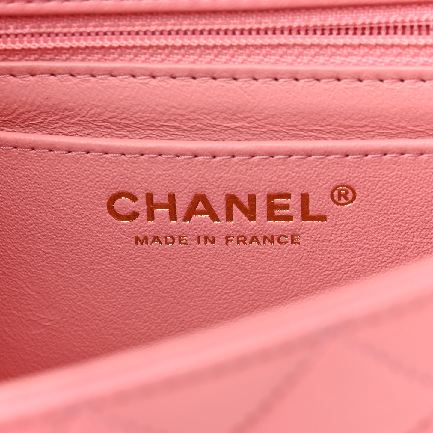 Lambskin Quilted Mini Rectangular Flap Pink