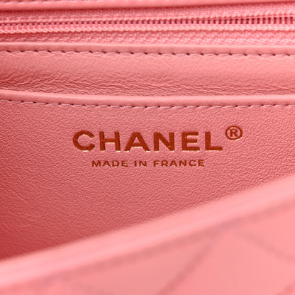 Chanel Lambskin Quilted Mini Rectangular Flap Pink 5 of 11