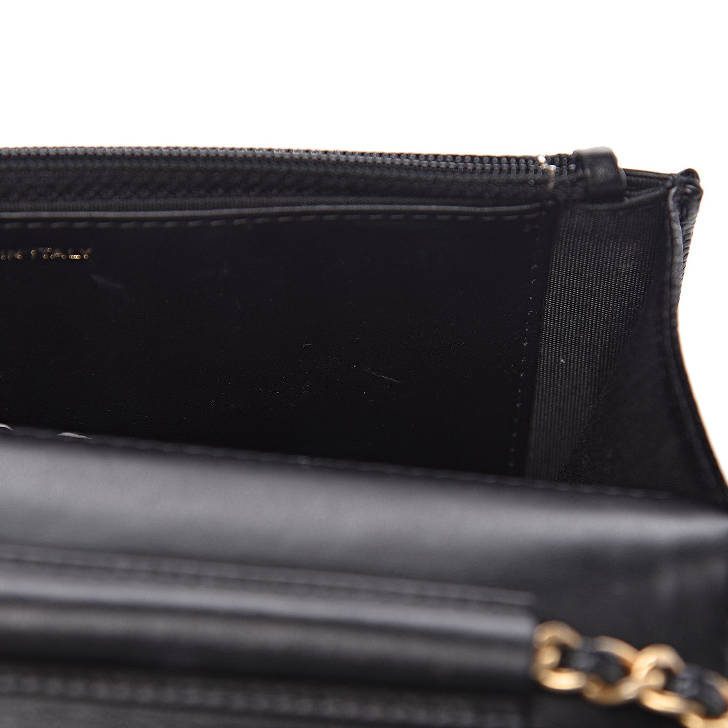 Chanel Caviar Chevron Quilted Boy Wallet On Chain WOC Black 9 of 15