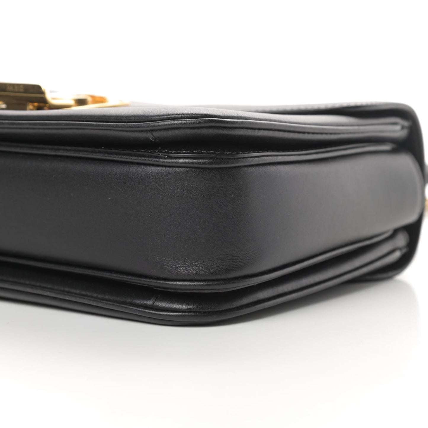 Shiny Calfskin Medium C Bag Black