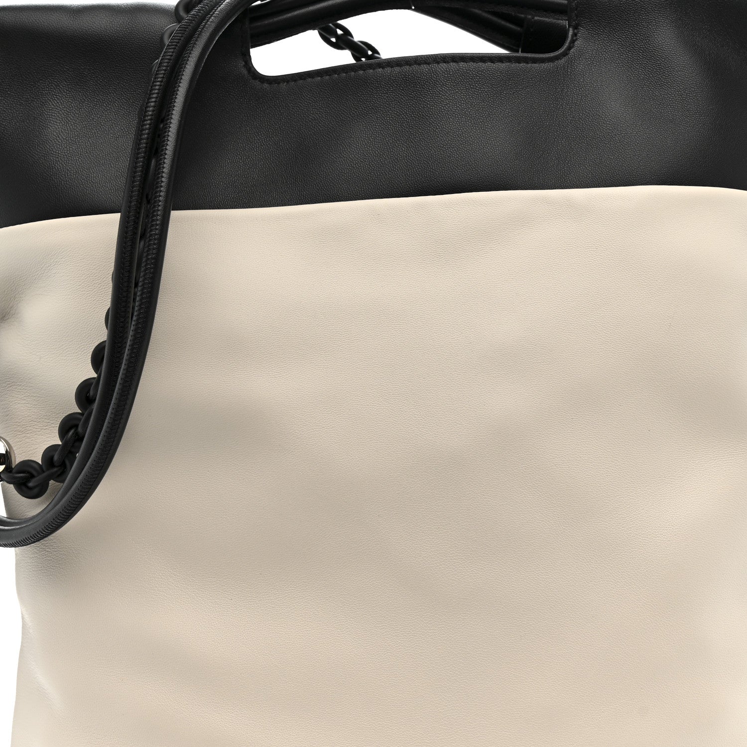 Loewe Mellow Nappa Lambskin Flamenco Tote Bag Light Ghost Black 8 of 10