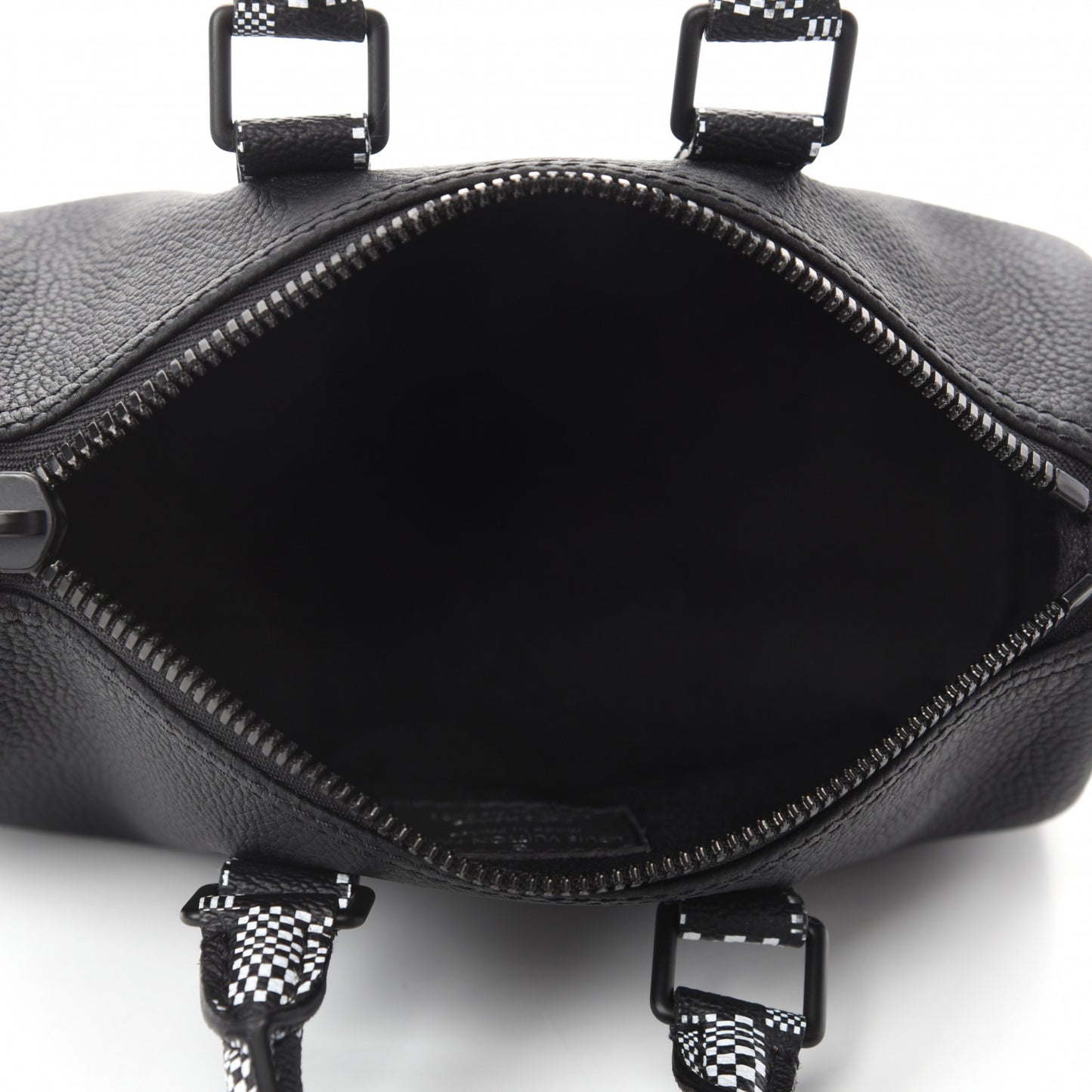 Calfskin Damier Distorted Keepall XS Black