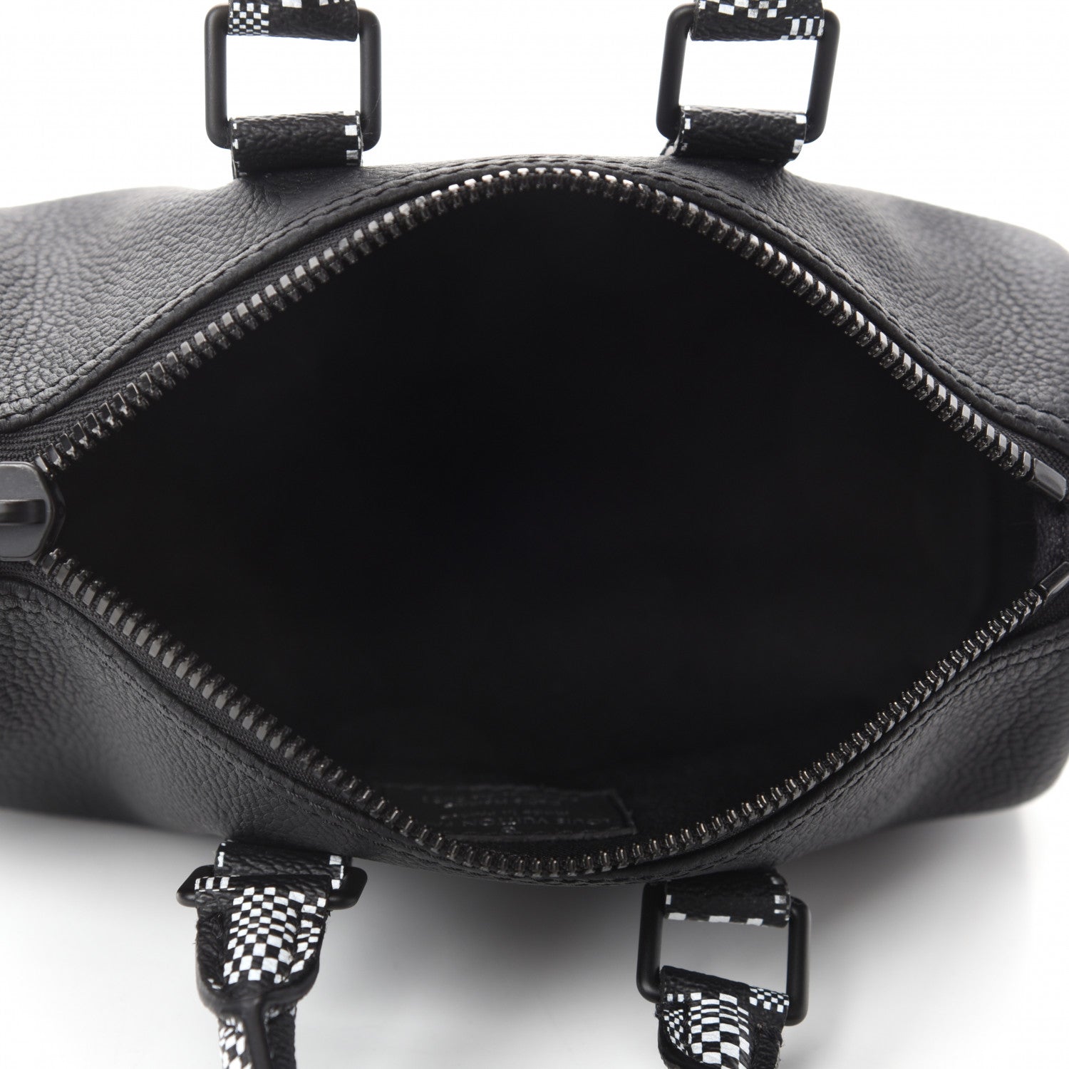 Louis Vuitton Calfskin Damier Distorted Keepall XS Black 5 of 10