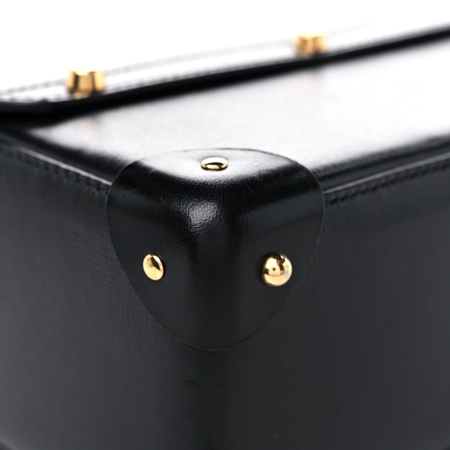 Calfskin Small Padlock Bamboo Shoulder Bag Black