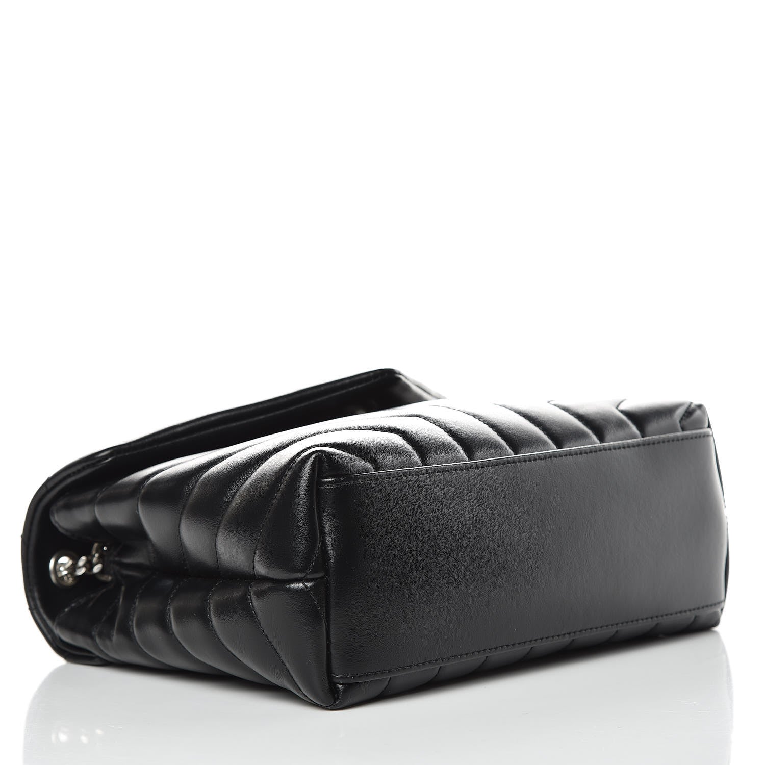 Saint Laurent Calfskin Y Quilted Monogram Small Loulou Chain Satchel Black 4 of 10
