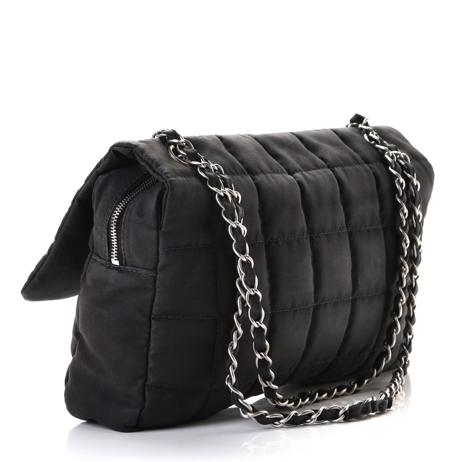 Chanel Nylon Square Quilted Flap Black 2 of 8