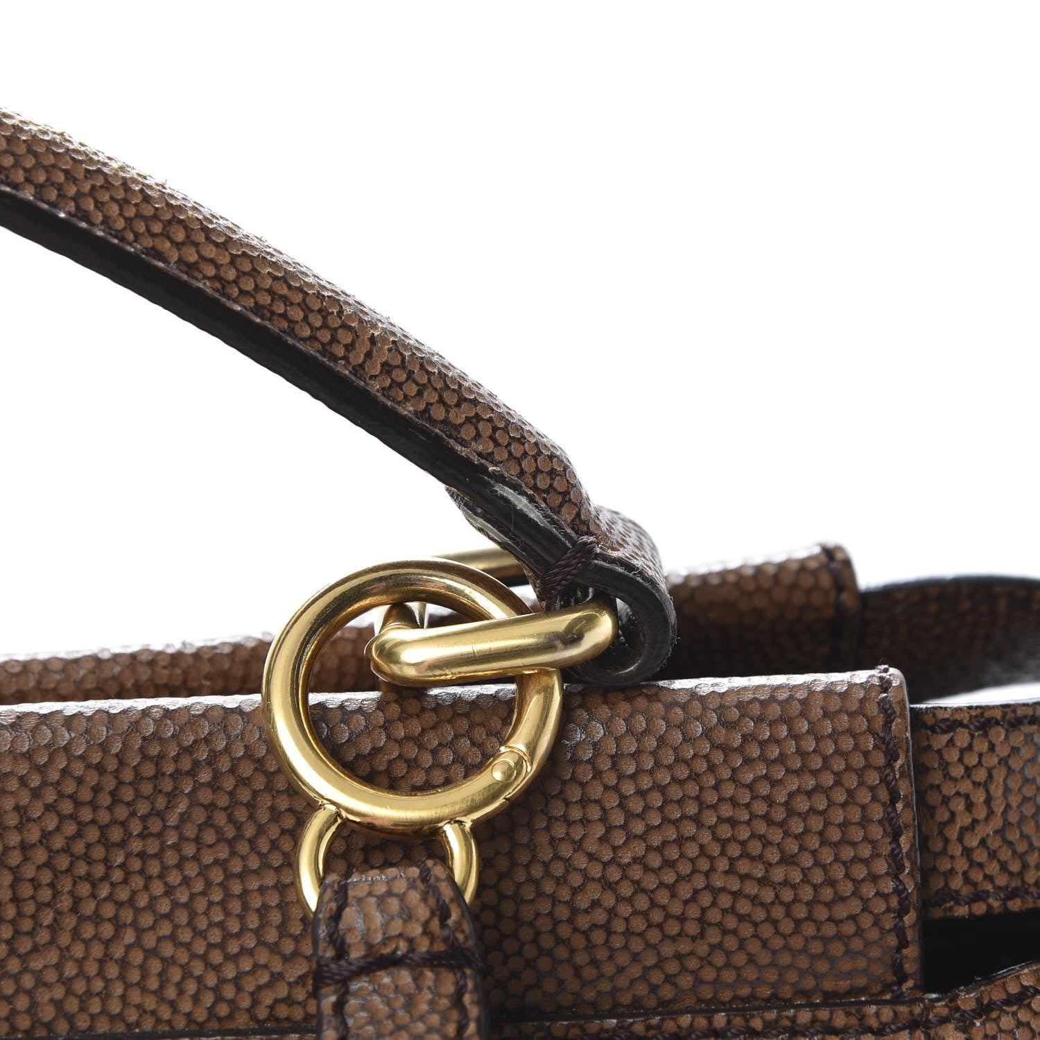 Fendi Patent Large Peekaboo Iconic Satchel Brown 15 of 17