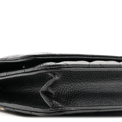 Chanel Caviar Quilted Wallet On Chain WOC Black 10 of 13