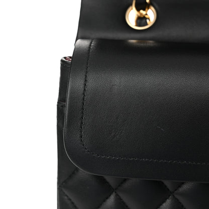 Chanel Lambskin Quilted Medium Double Flap Black 11 of 12
