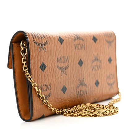 MCM Visetos Large Patricia Wallet On Chain Cognac 3 of 15