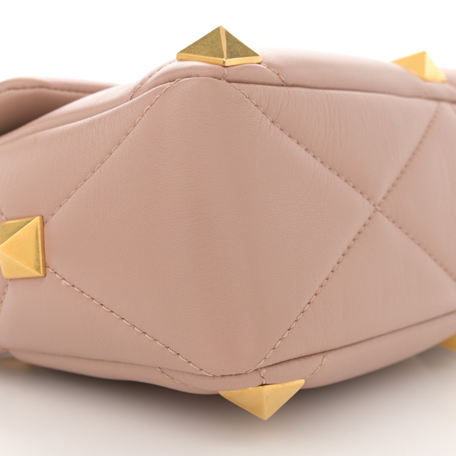 Valentino Garavani Nappa Large Roman Stud Shoulder Bag Rose Cannelle 8 of 9
