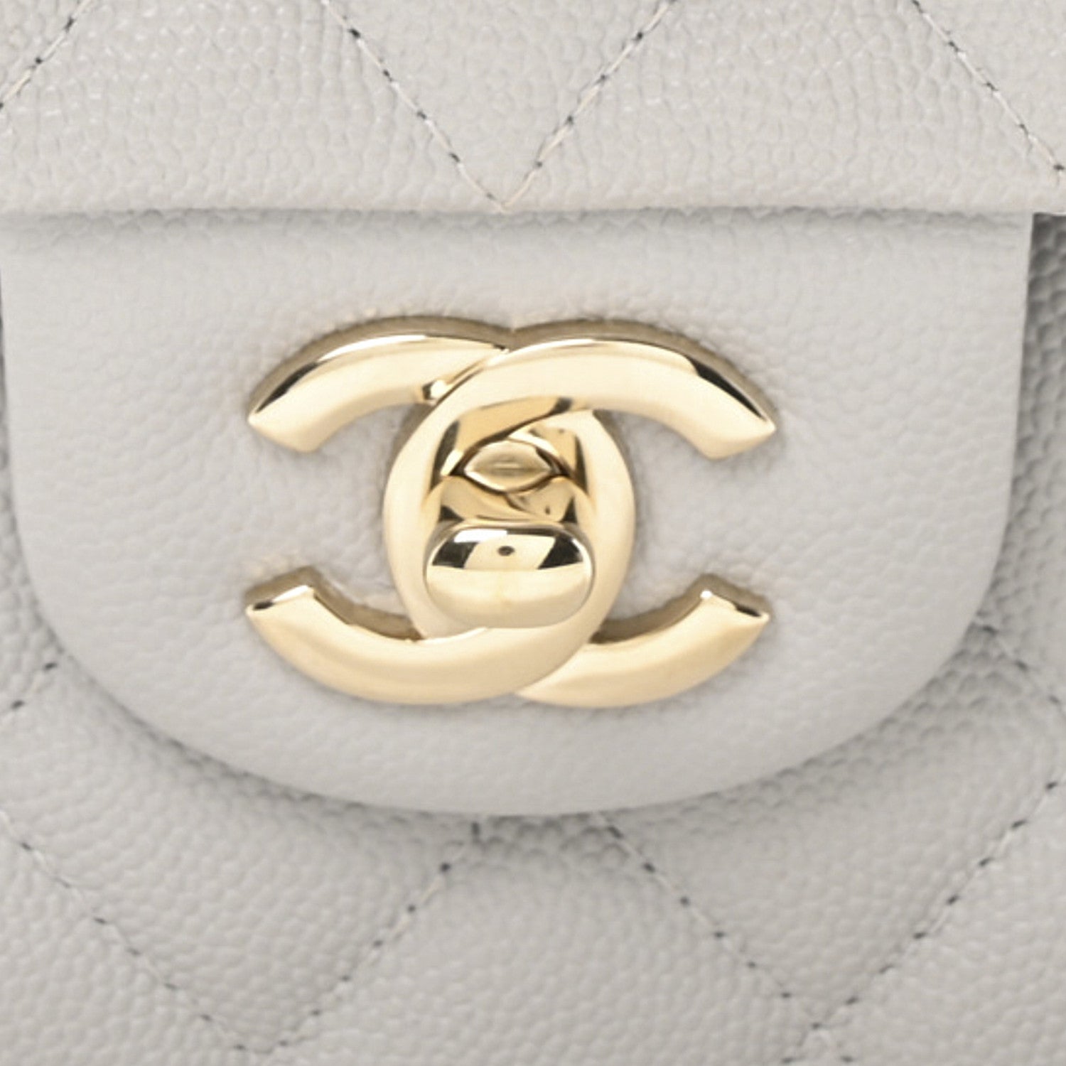 Chanel Caviar Quilted Small Double Flap Grey 8 of 10
