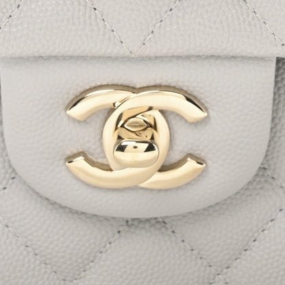 Chanel Caviar Quilted Small Double Flap Grey 8 of 10