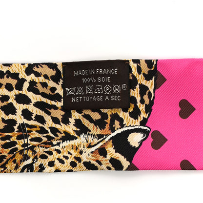 Hermes Silk Jungle Love Love Twilly Rose Vif Bleu Roy 2 of 4