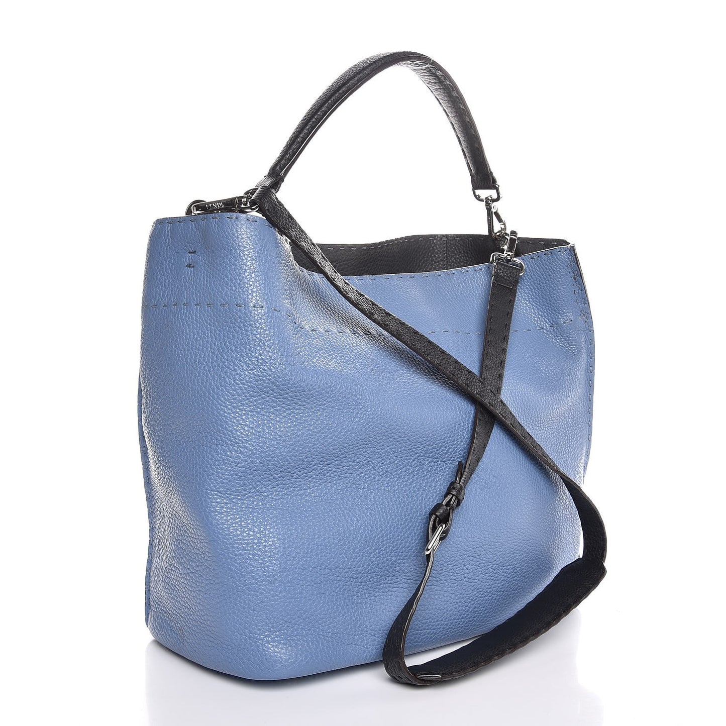 Calfskin Romano Selleria Large Anna Bucket Bag