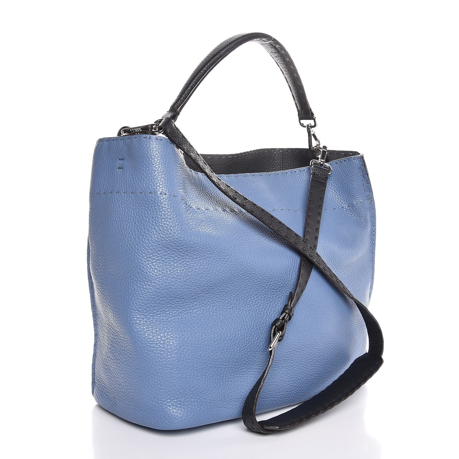 Fendi Calfskin Romano Selleria Large Anna Bucket Bag 4 of 8
