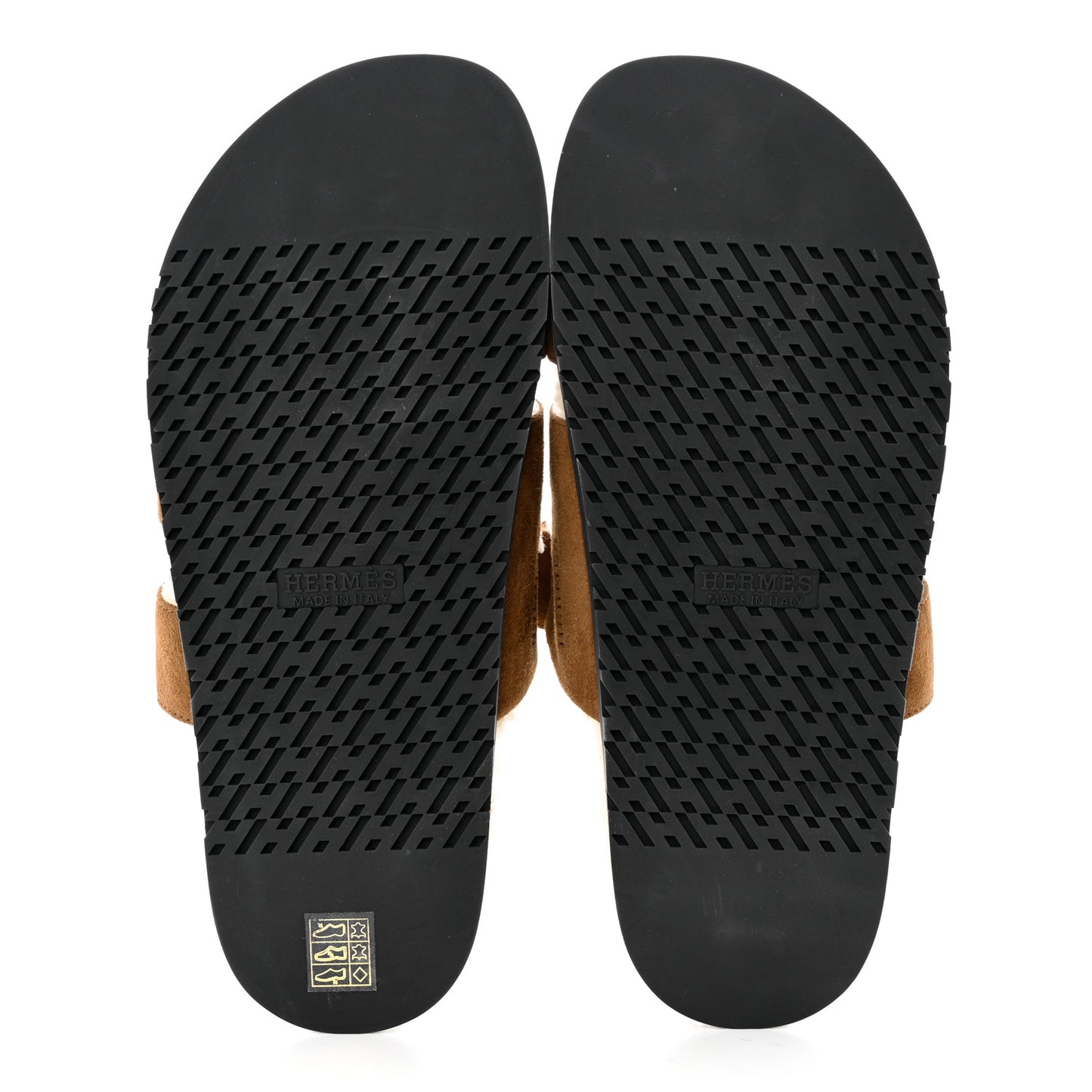 Suede Goatskin Woolskin Mens Chypre Sandals 41 Brun Fume Ecru