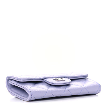 Chanel Caviar Quilted Flap Card Holder Wallet Light Purple 4 of 9