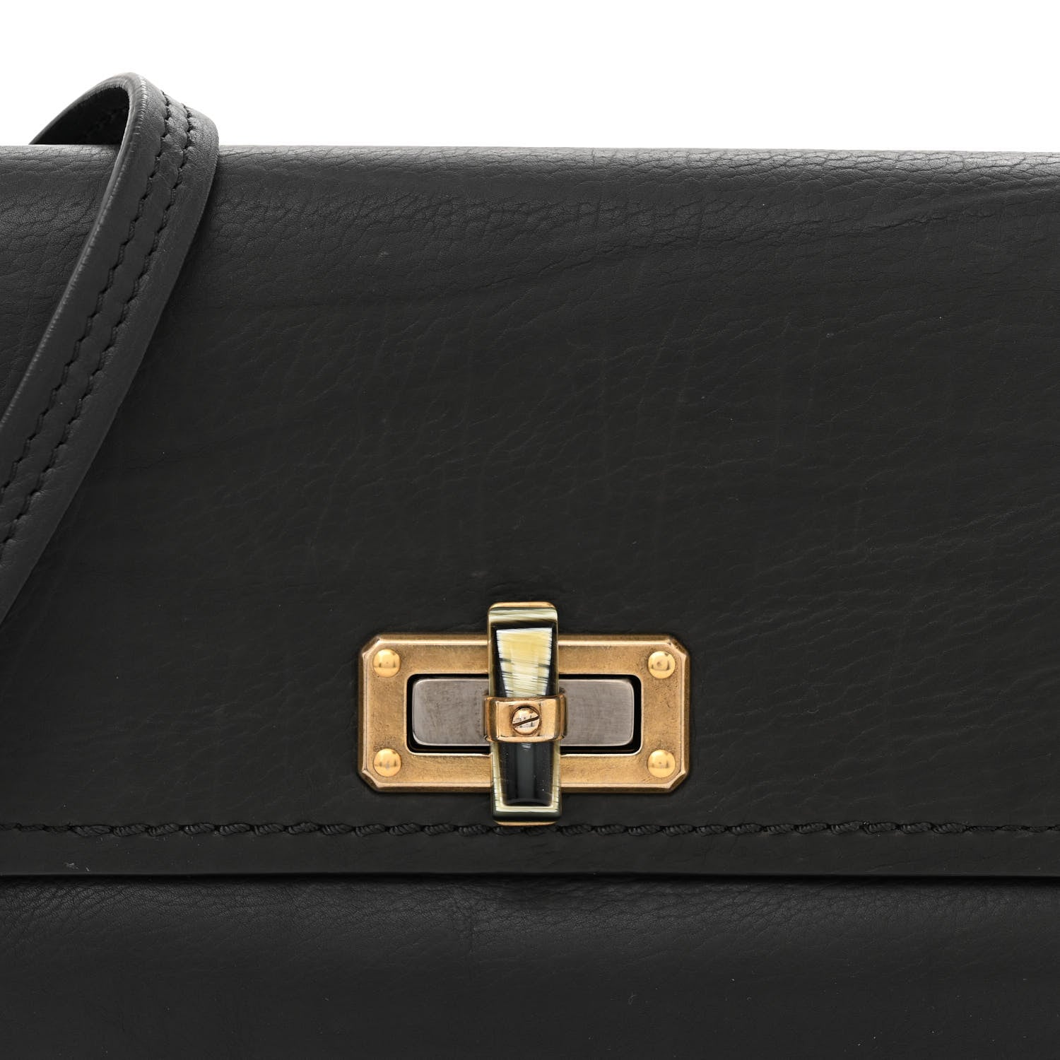 Lanvin Calfskin Large Happy Cross Body Black 8 of 11
