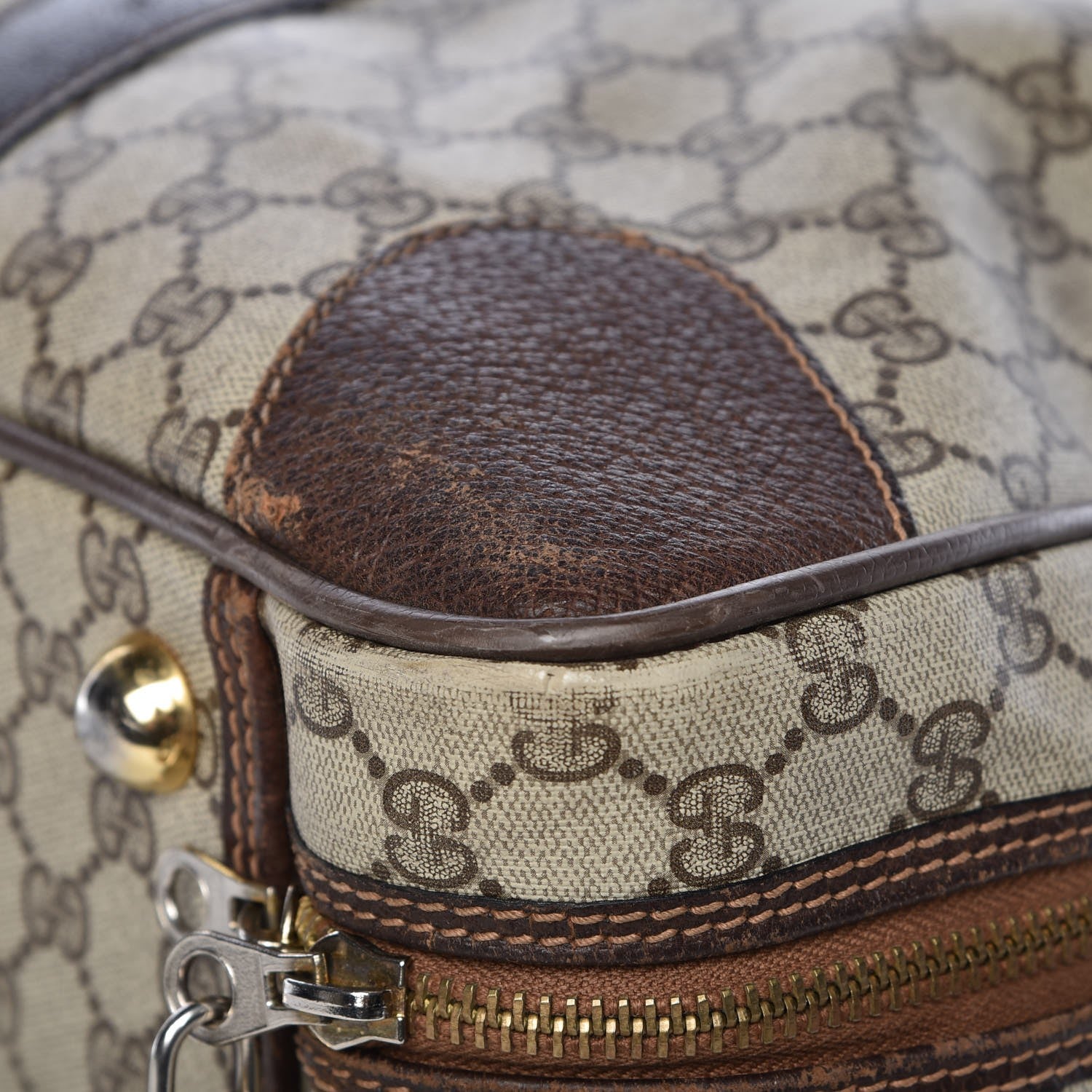 Gucci Monogram Joy Suitcase Luggage Brown 13 of 34