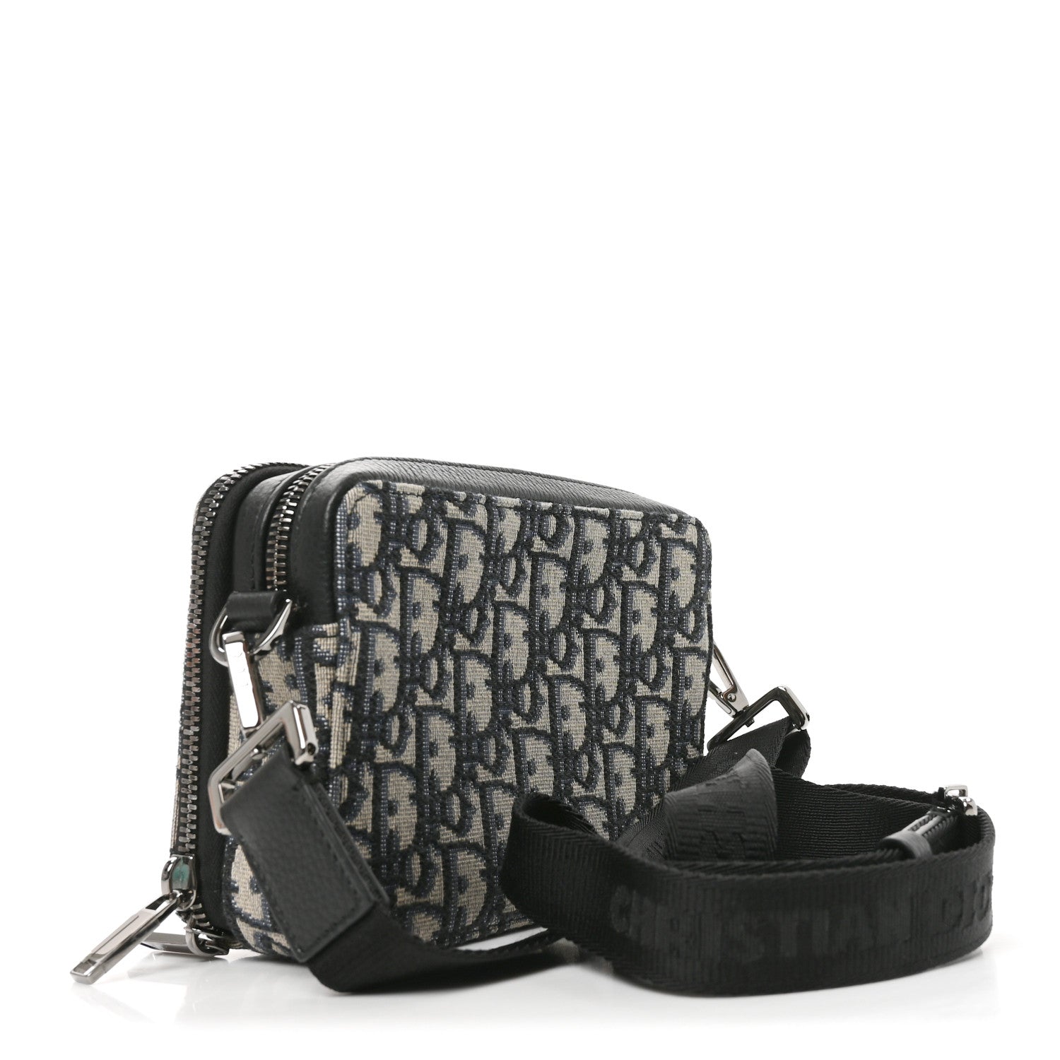 Christian Dior Oblique Pouch Navy Blue 3 of 9