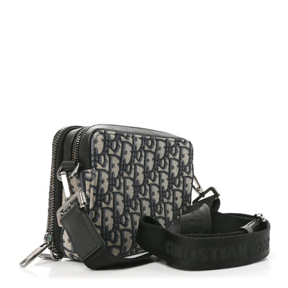 Christian Dior Oblique Pouch Navy Blue 3 of 9