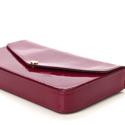 Louis Vuitton Vernis Felicie Chain Wallet Magenta 11 of 14
