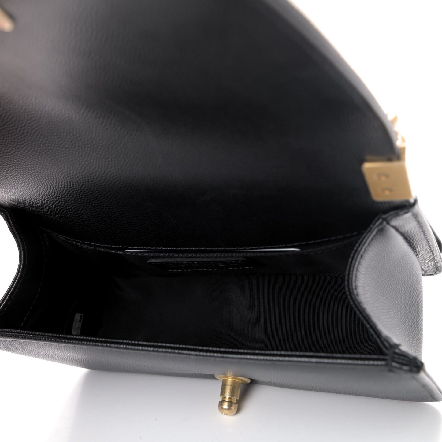 Caviar Quilted Small Boy Flap Black