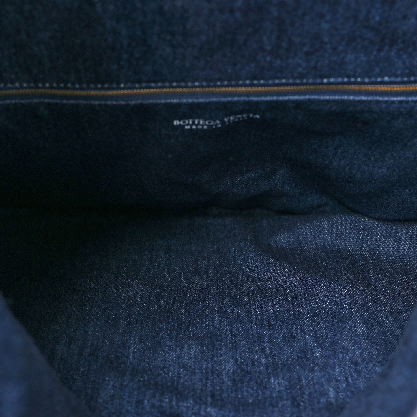 Denim Calfskin Intrecciato Large Hop Abyss Indigo