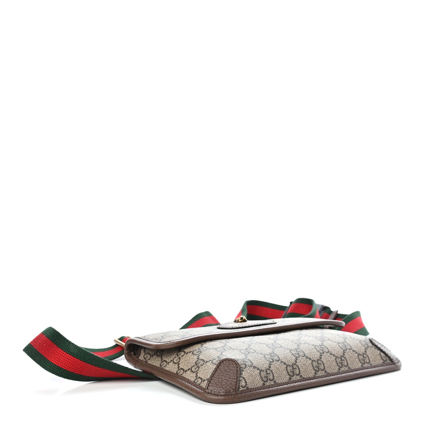 GG Supreme Monogram Neo Vintage Web Belt Bag Brown