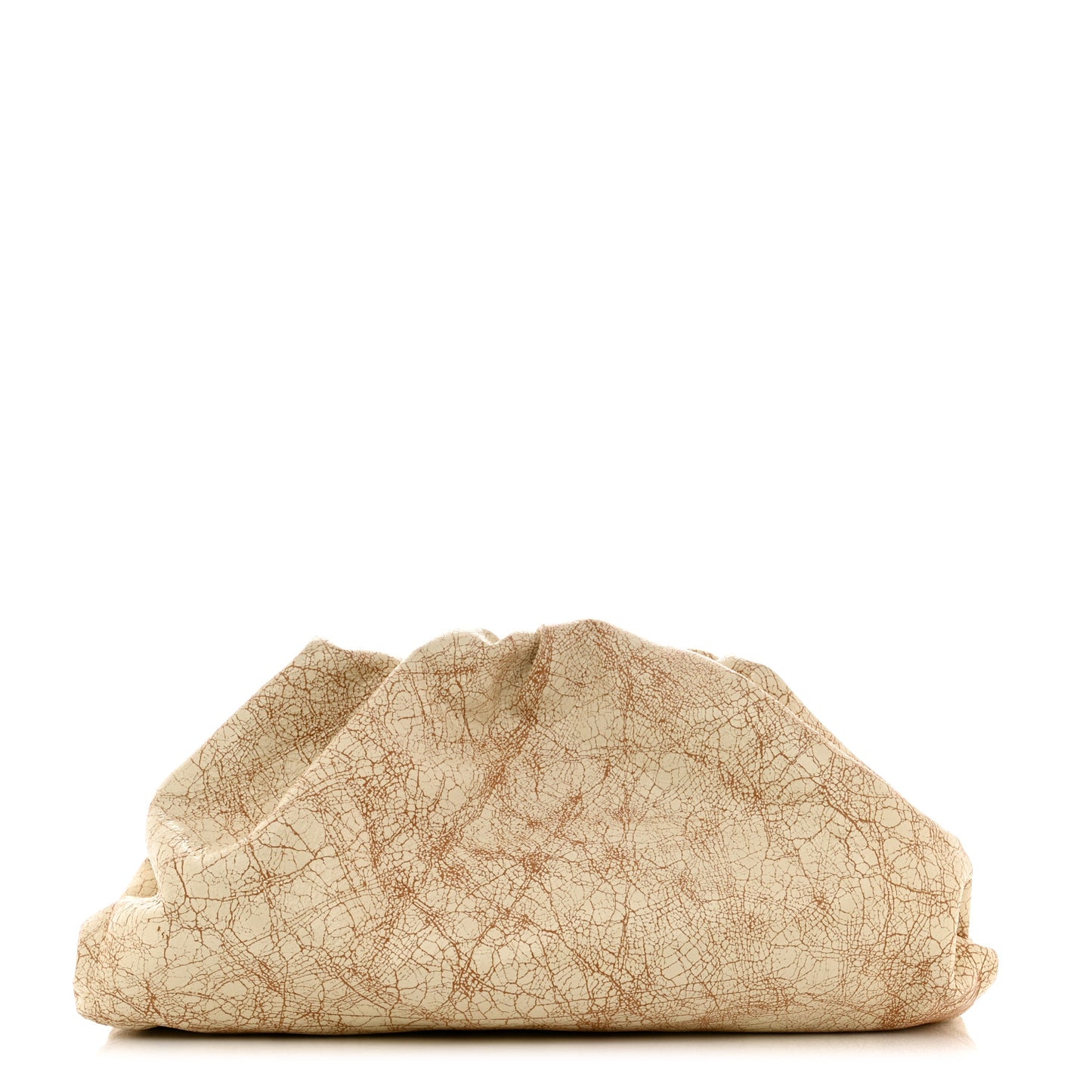 Crackled Calfskin The Pouch Oversized Clutch Zabaione