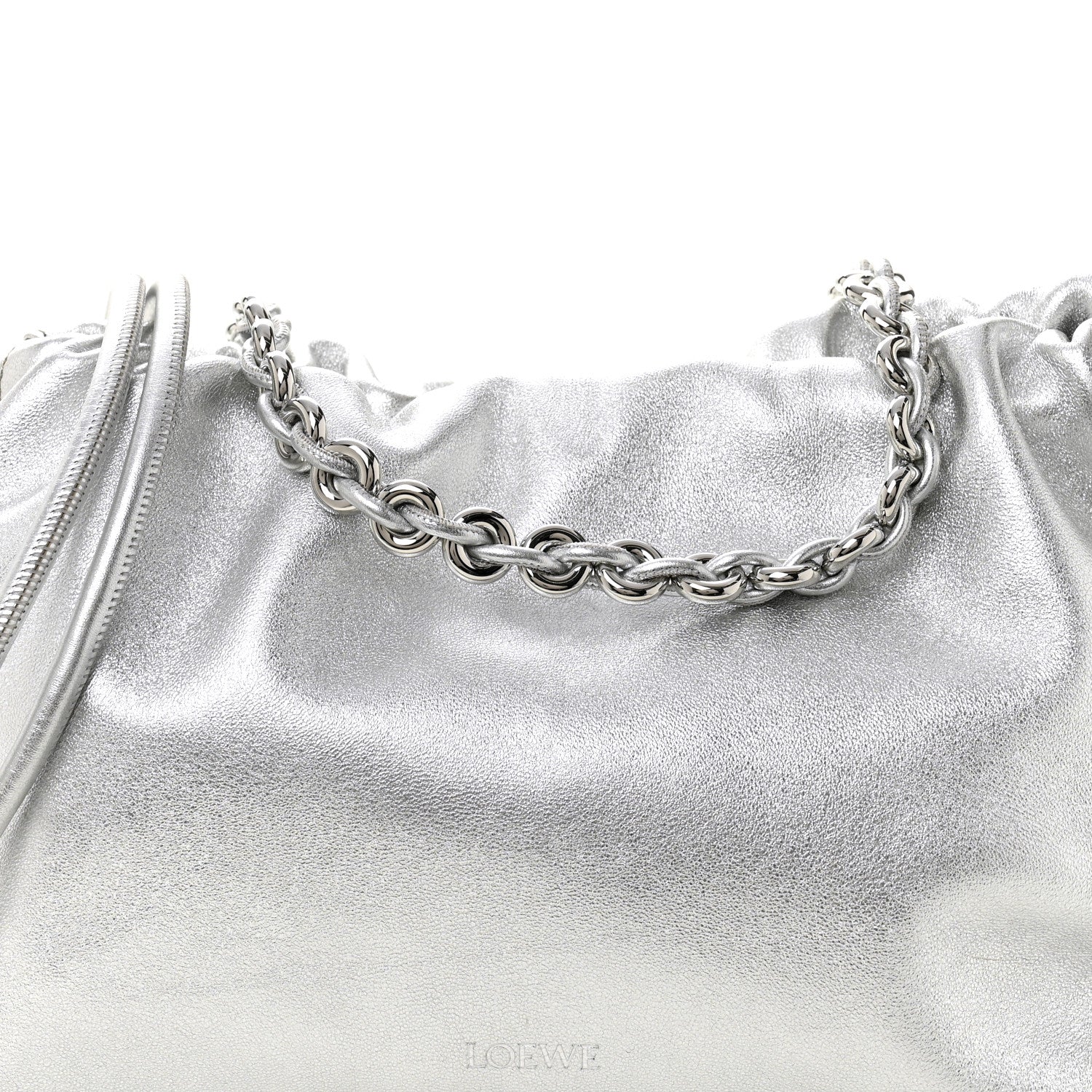 Loewe Metallic Nappa Donut Chain Flamenco Knot Silver 7 of 9