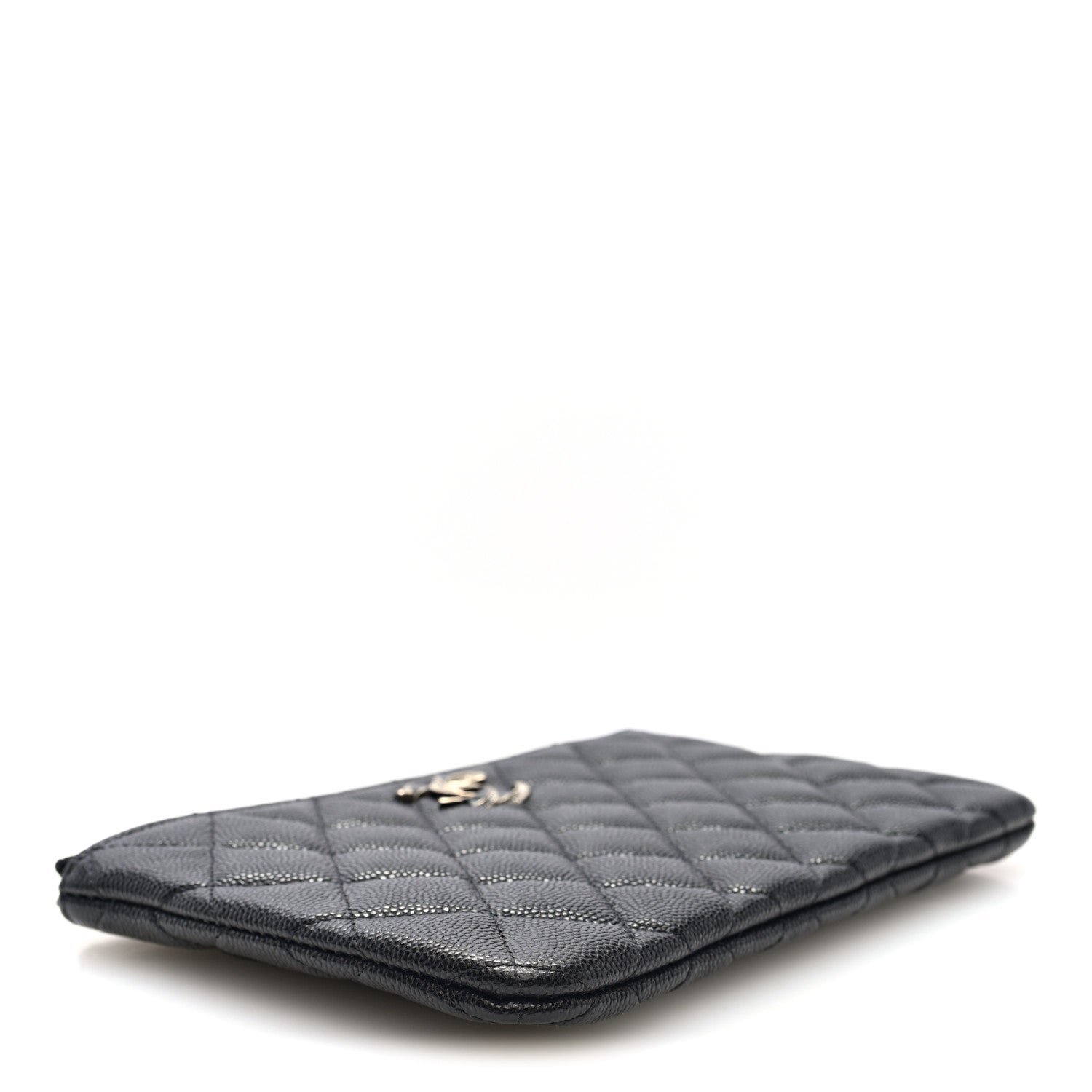 Chanel Caviar Quilted Crystal Enamel Cosmetic Case Black 4 of 7