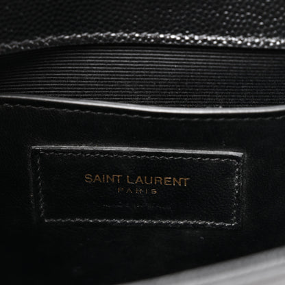 Saint Laurent Grain De Poudre Small Monogram Kate Satchel Black 6 of 10