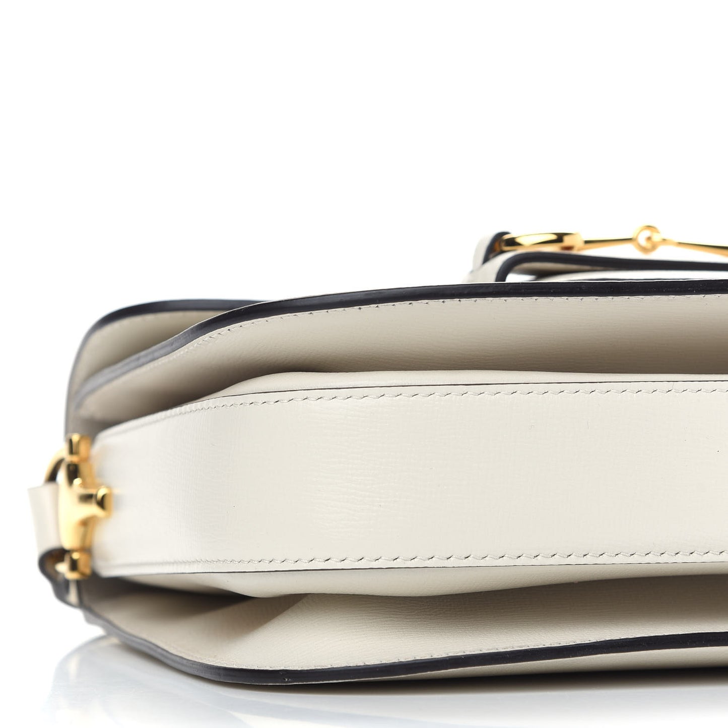 Azalea Calfskin Horsebit 1955 Shoulder Bag Mystic White