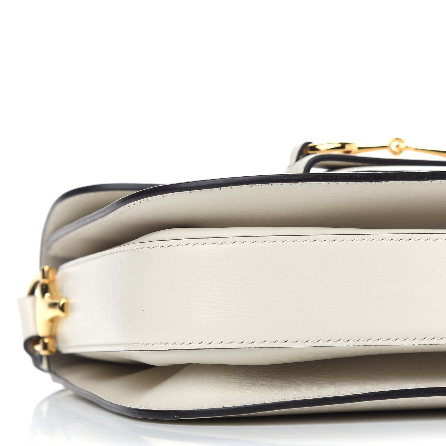 Gucci Azalea Calfskin Horsebit 1955 Shoulder Bag Mystic White 7 of 8