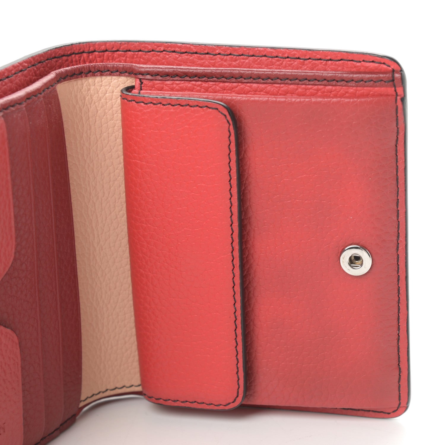 Alexander McQueen Calfskin Skull Short Flap Wallet Pink 8 of 10