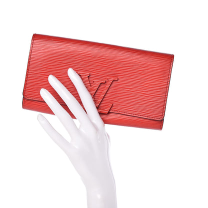 Louis Vuitton Epi Louise Wallet Coquelicot 2 of 7