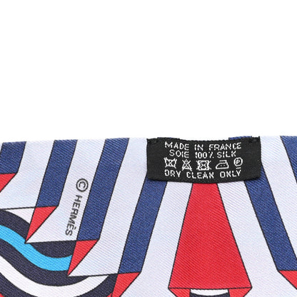 Hermes Silk Ballet Aquatique Twilly Bleu Azur Rouge Ciel 3 of 4