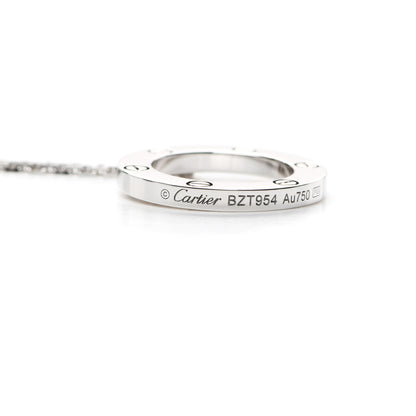 Cartier 18K White Gold LOVE Pendant Necklace 4 of 6