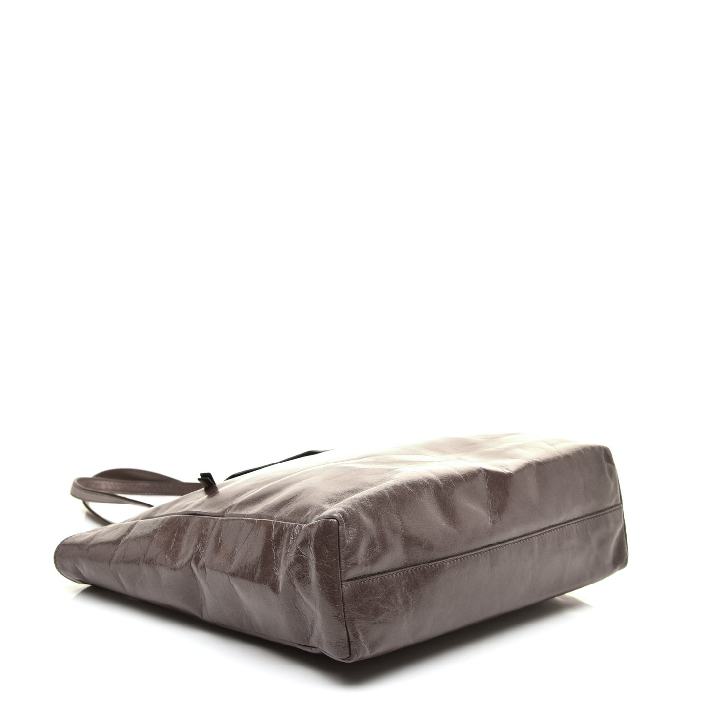 Vitello Shine Shopping Tote Fumo