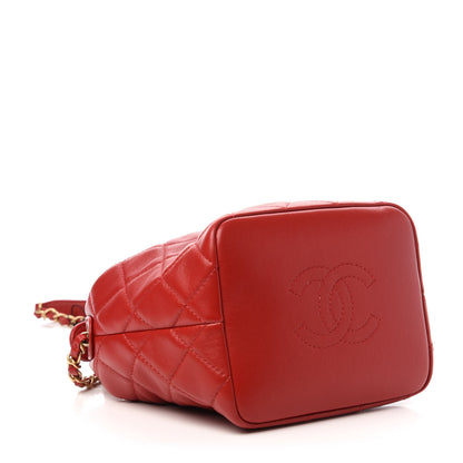 Chanel Lambskin Quilted Small Perfect Meeting Hobo Red 4 of 11