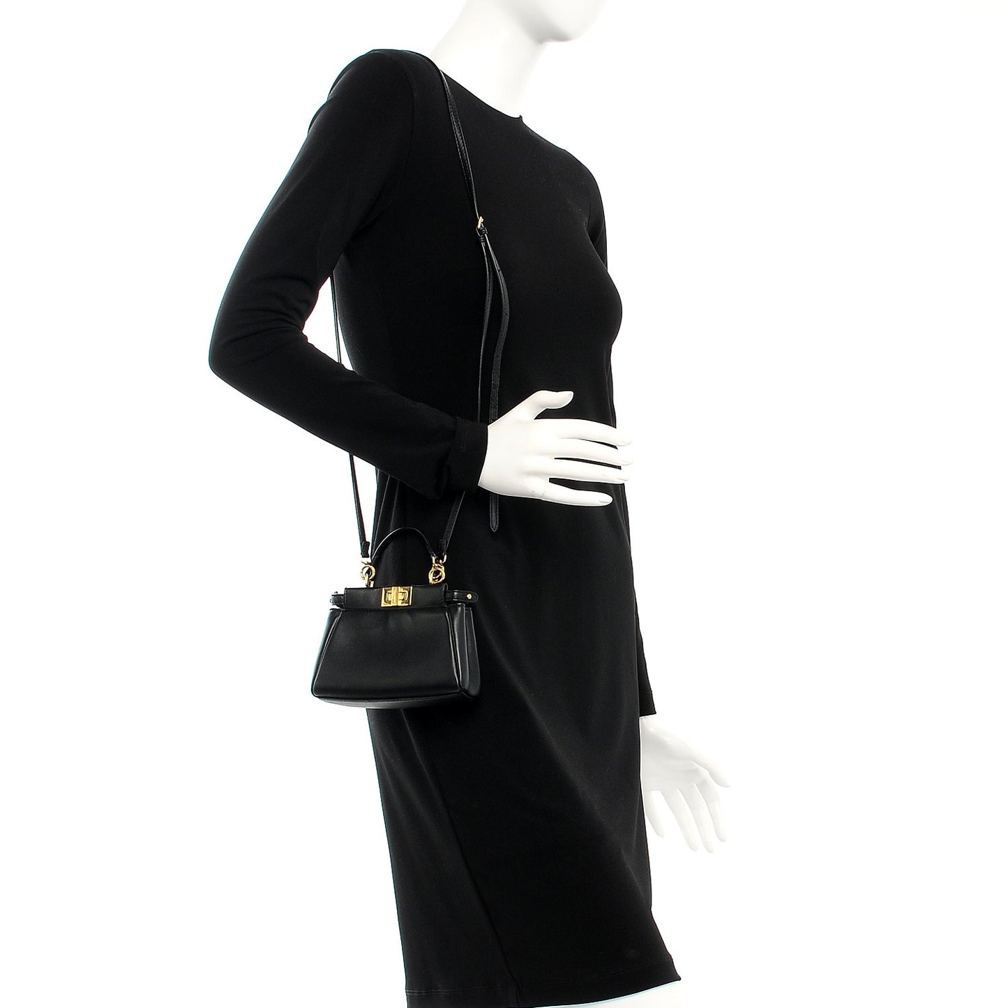 Nappa Micro Peekaboo Iconic Satchel Black