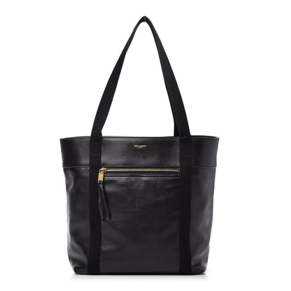 Saint Laurent Calfskin Small Daily Cabas Shopping Tote Black 1 of 10