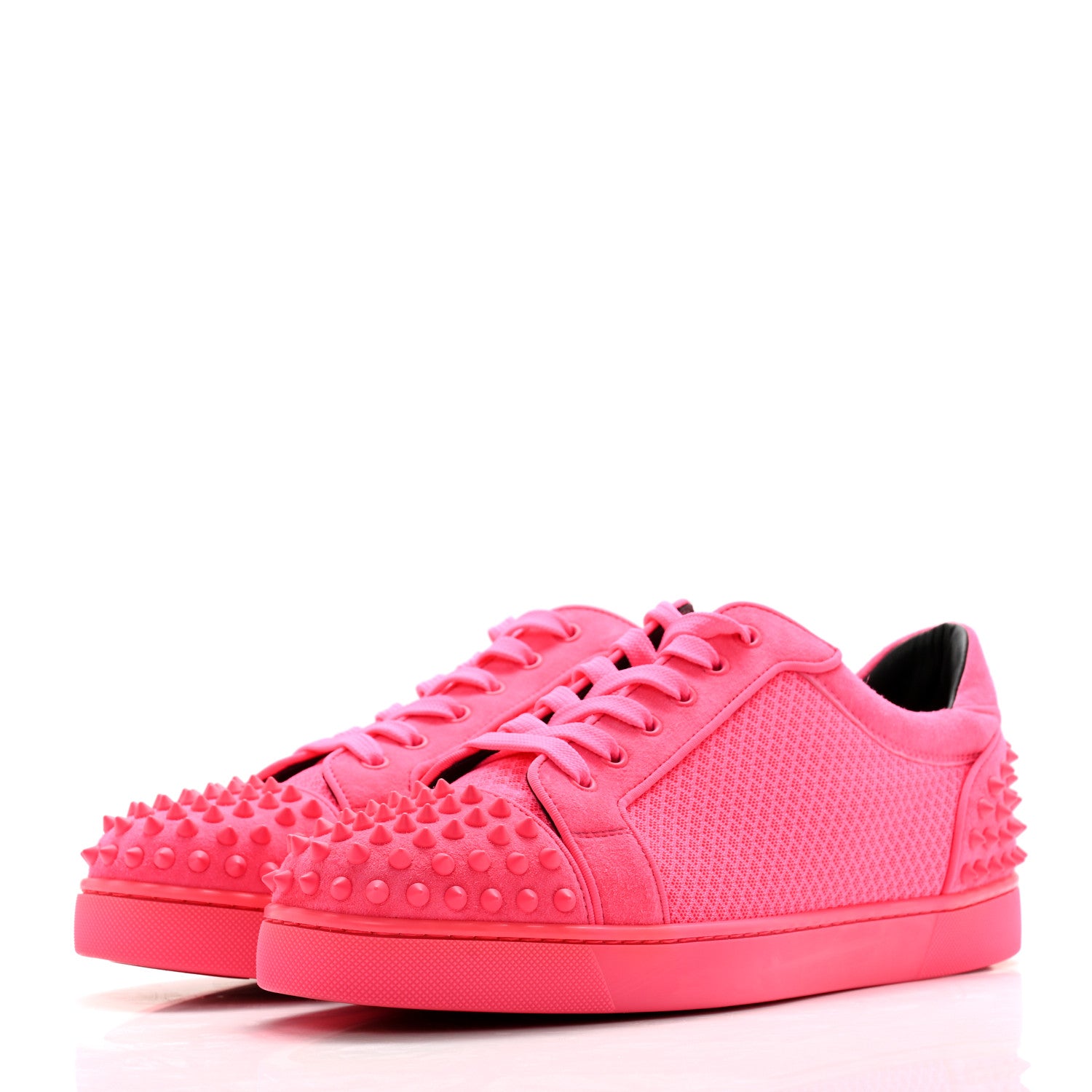 Christian Louboutin Veau Velours Mesh Mens Seavaste 2 Orlato Flat Sneakers 44 Poupidou 3 of 12