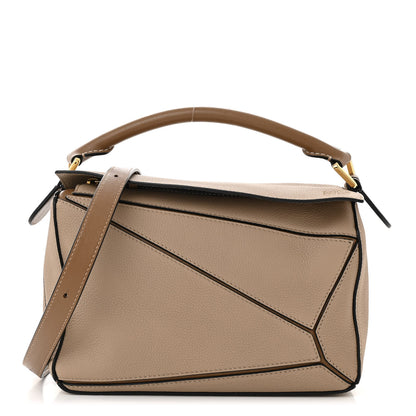 Loewe Grained Calfskin Small Puzzle Bag Sand Mink 1 of 9